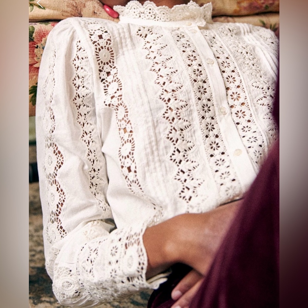 NEW Sézane Rym Shirt in Ecru